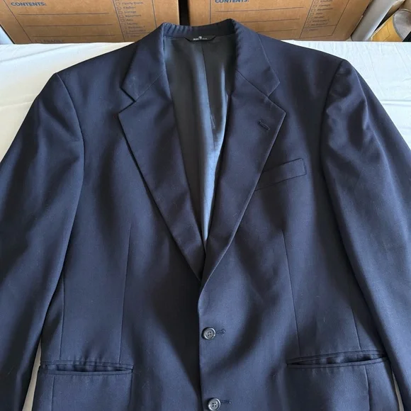 Vintage Polo University Club By Ralph Lauren Wool Blazer Mens Large Blue USA